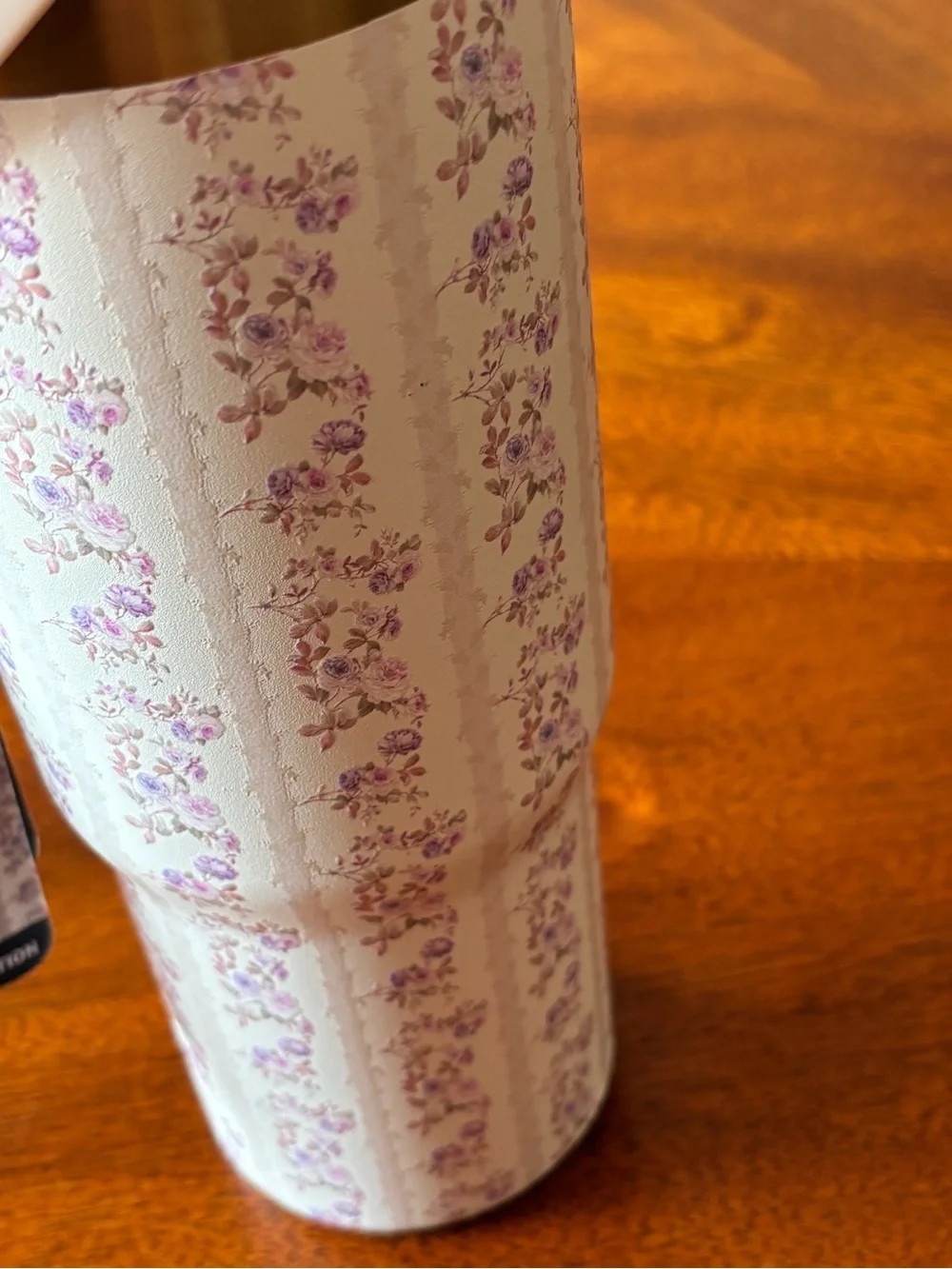 Hydro Flask Floral Travel Tumbler - White & Purple